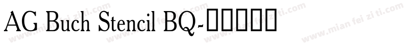 AG Buch Stencil BQ字体转换